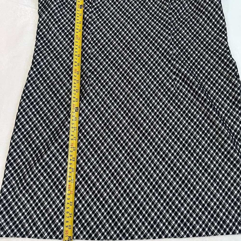 SPANX Jacquard Ponte Plaid Black White Mini Dress Size 1X Long Sleeve EUC - Picture 3 of 13